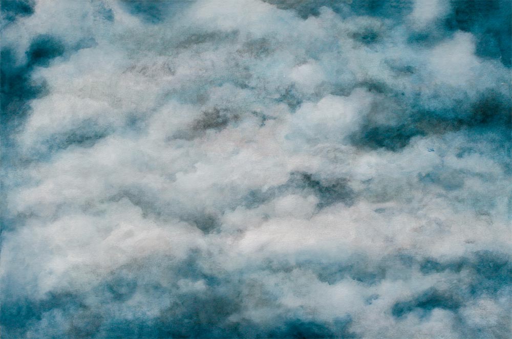 Wolkengrün 2 | Aquarell und Titanweiß auf Leinwand | 150 x 100  | 2012